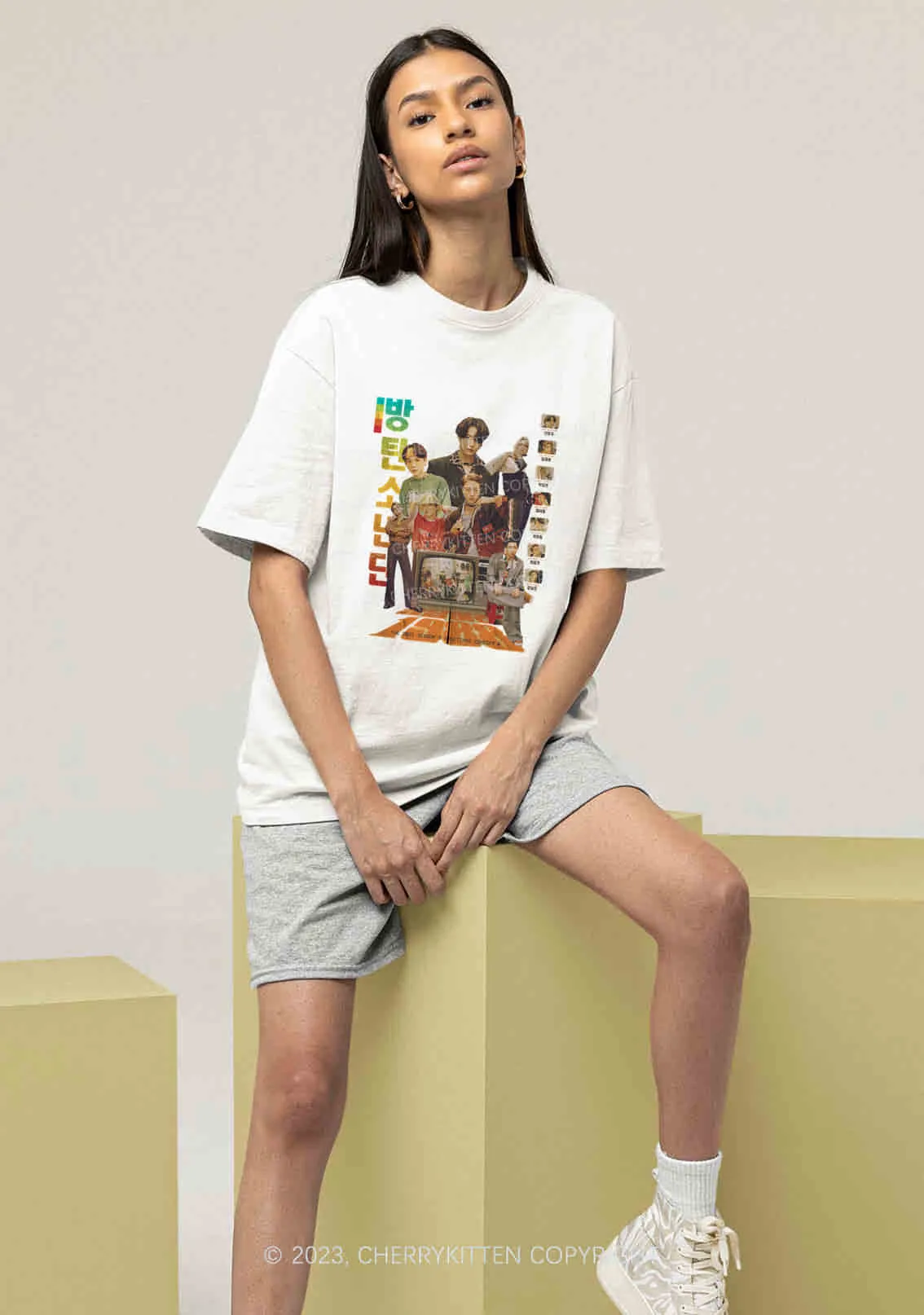 Bangtan Reply 1988 Kpop Y2K Chunky Shirt Cherrykitten