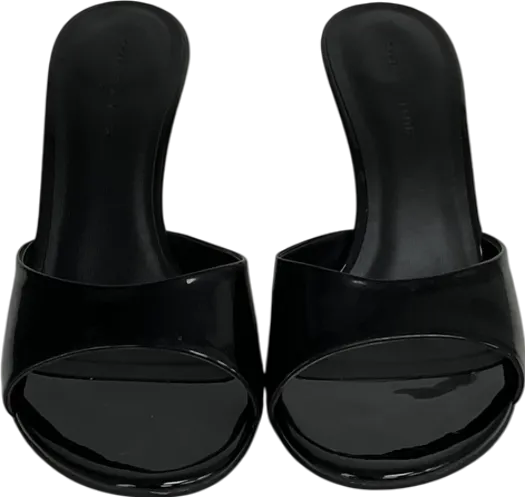 Charles & Keith Patent Slant Heel Mules - Black Patent UK 5 EU 38 👠