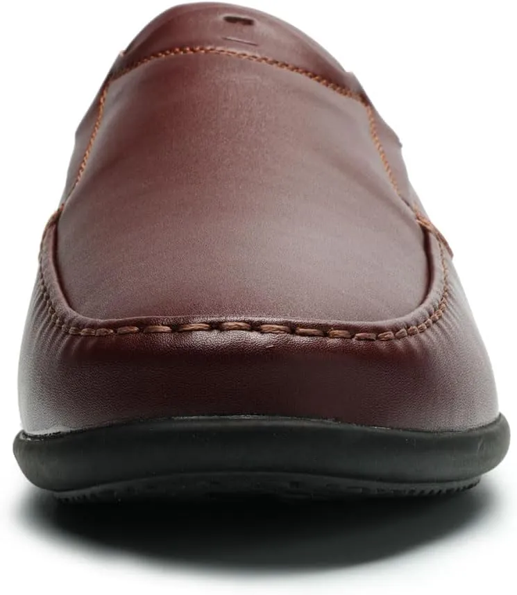 Men??s Slip-On Loafers Handmade Leather Slippers Breathable Comfortable Soft Hand Stitched no-heel Casual Shoes For Men