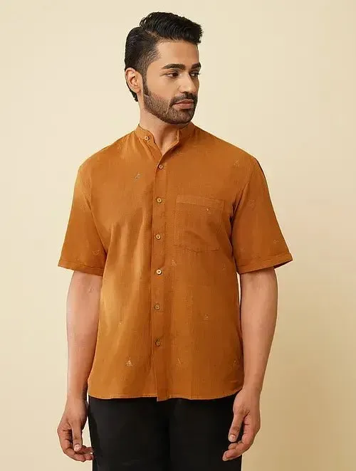 Mustard Khadi Cotton Shirt