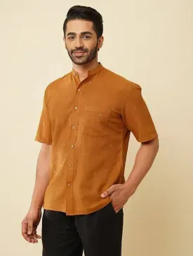 Mustard Khadi Cotton Shirt
