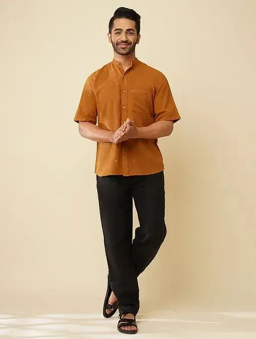 Mustard Khadi Cotton Shirt