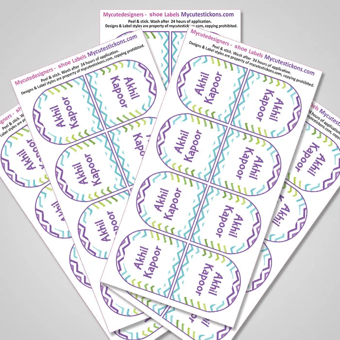 Shoe Labels Pack - Chevron