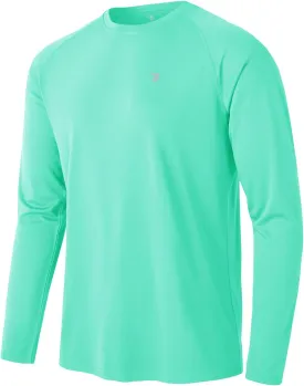 TBMPOY Mens Sun Protection Hiking Shirts Long Sleeve Water UPF 50  SPF UV Shirts Lightweight Fishing Hiking Swimming