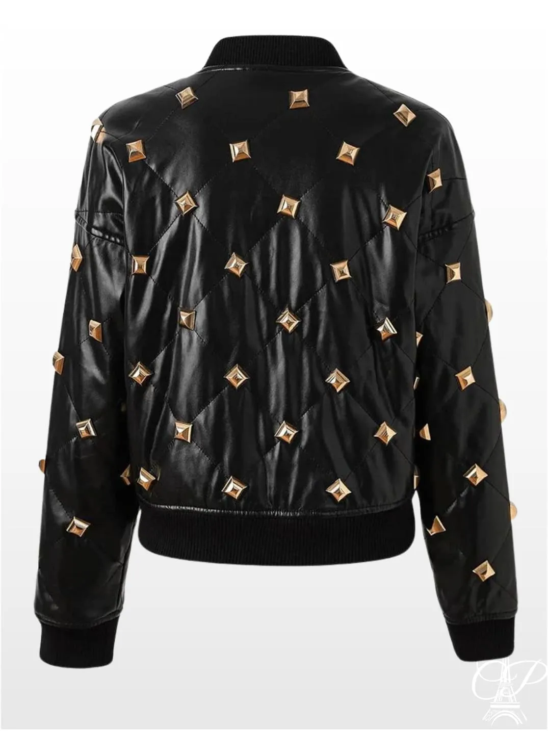 Timeless Style PU Leather Jacket - Rivet Stand Collar